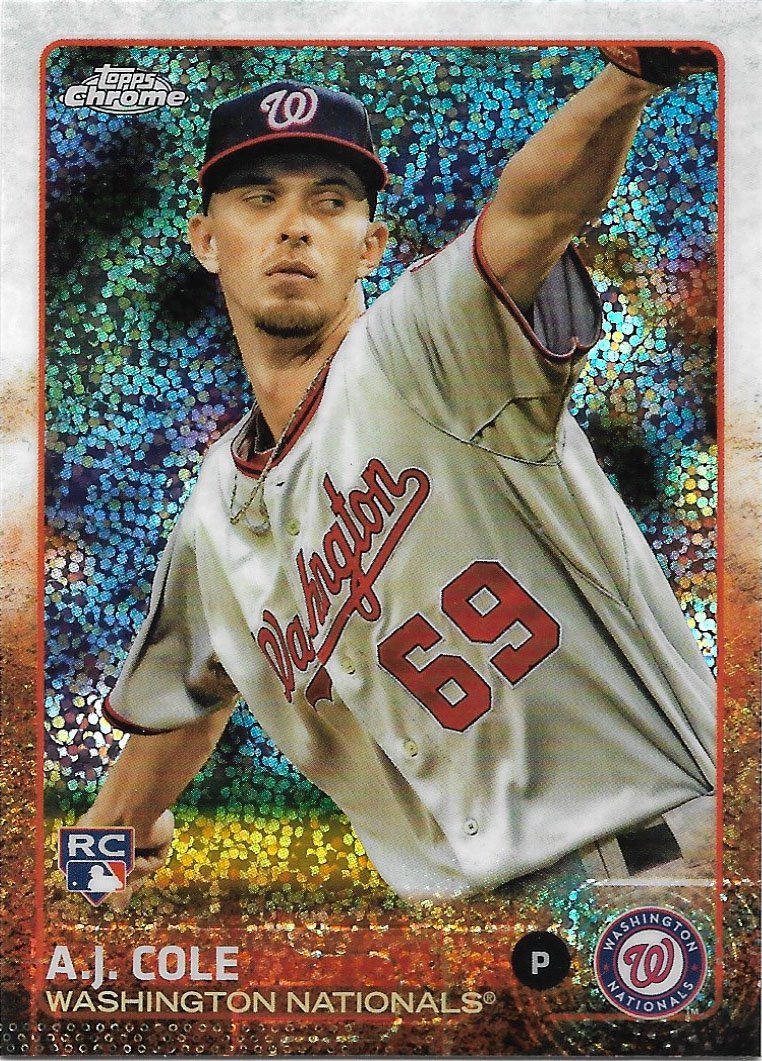 A.J. Cole 2015 Topps Update Chrome Rookie #US238 Washington Nationals Baseball Card