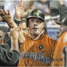 Justin Bour 2018 Topps Stadium Club #13 Miami Marlins Baseball Card