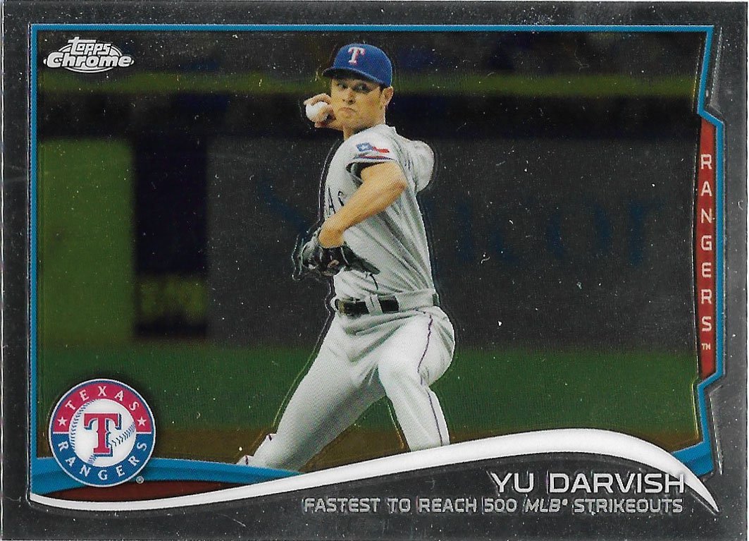 Yu Darvish 2014 Topps Update Mega Box Chrome #MB-40 Texas Rangers Baseball Card