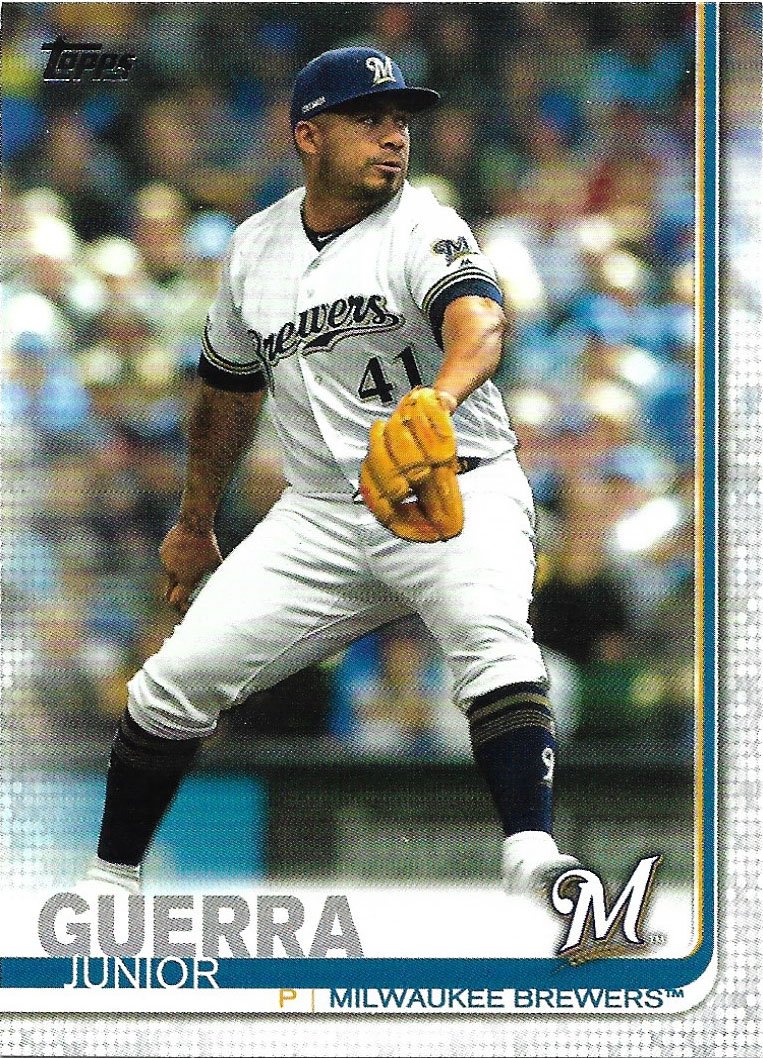 Junior Guerra 2019 Topps Update #US64 Milwaukee Brewers Baseball Card