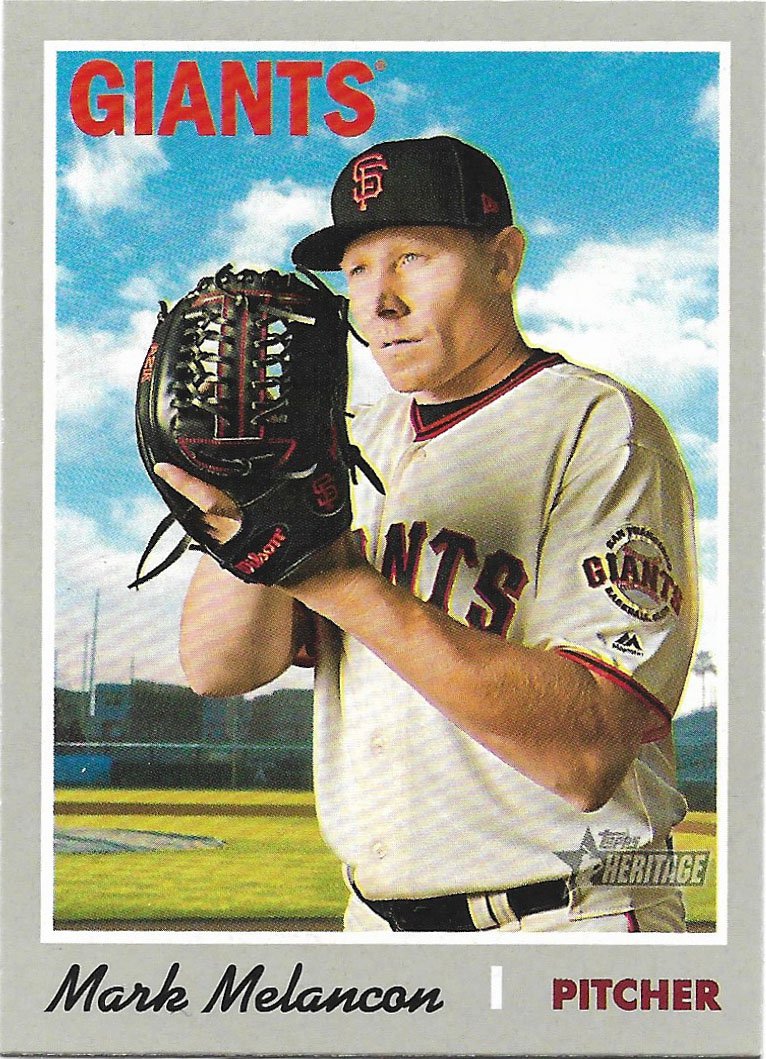 Mark Melancon 2019 Topps Heritage #210 San Francisco Giants Baseball Card