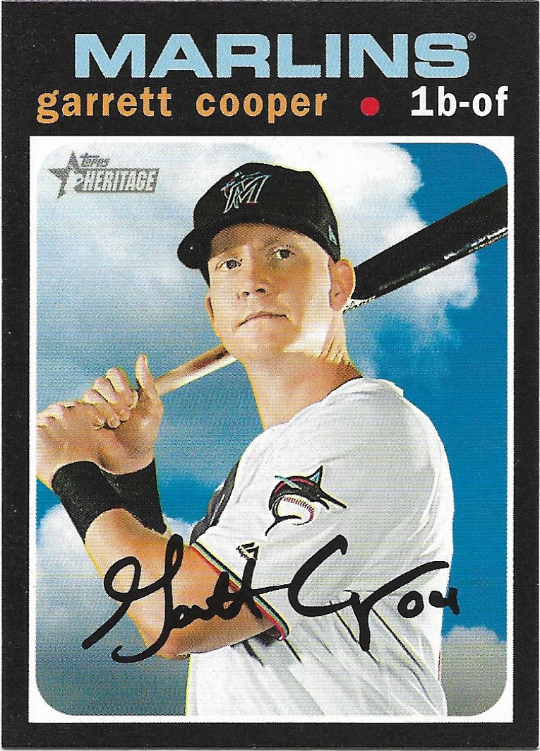 Garrett Cooper 2020 Topps Heritage #159 Miami Marlins Baseball Card