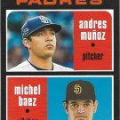 Andres Munoz, Michel Baez 2020 Topps Heritage Rookie #262 San Diego Padres Baseball Card
