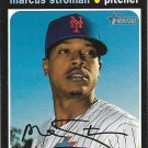 Marcus Stroman 2020 Topps Heritage #117 New York Mets Baseball Card Marcus Stroman 2020 Topps Heritage #117 New York Mets Baseball Card
