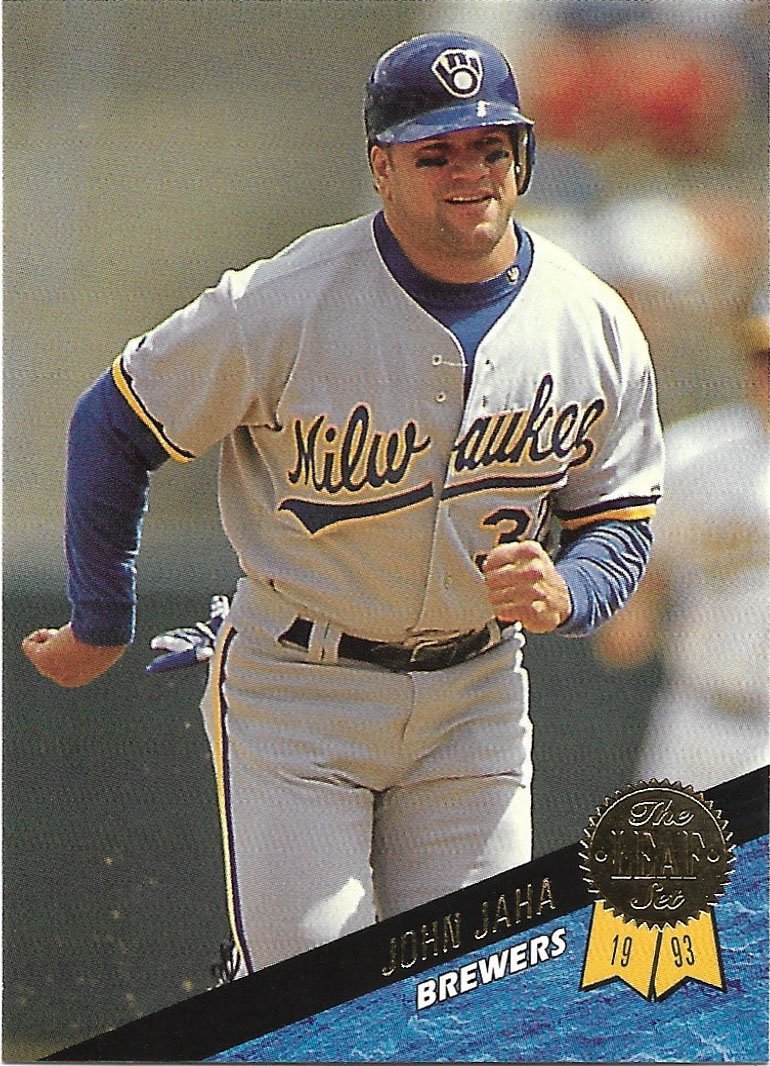 John Jaha 1993 Leaf 350 Milwaukee Brewers Baseball Card