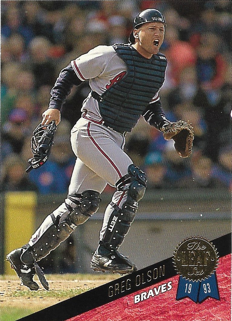 Greg Olson 1993 Leaf #357 Atlanta Braves Baseball Card