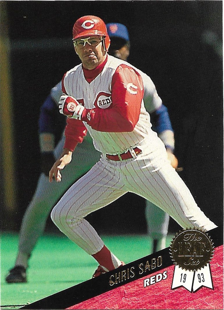 Chris Sabo autographed baseball card (Cincinnati Reds) 1992 Fleer