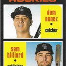 Dom Nunez, Sam Hilliard 2020 Topps Heritage Rookie #123 Colorado Rockies Baseball Card
