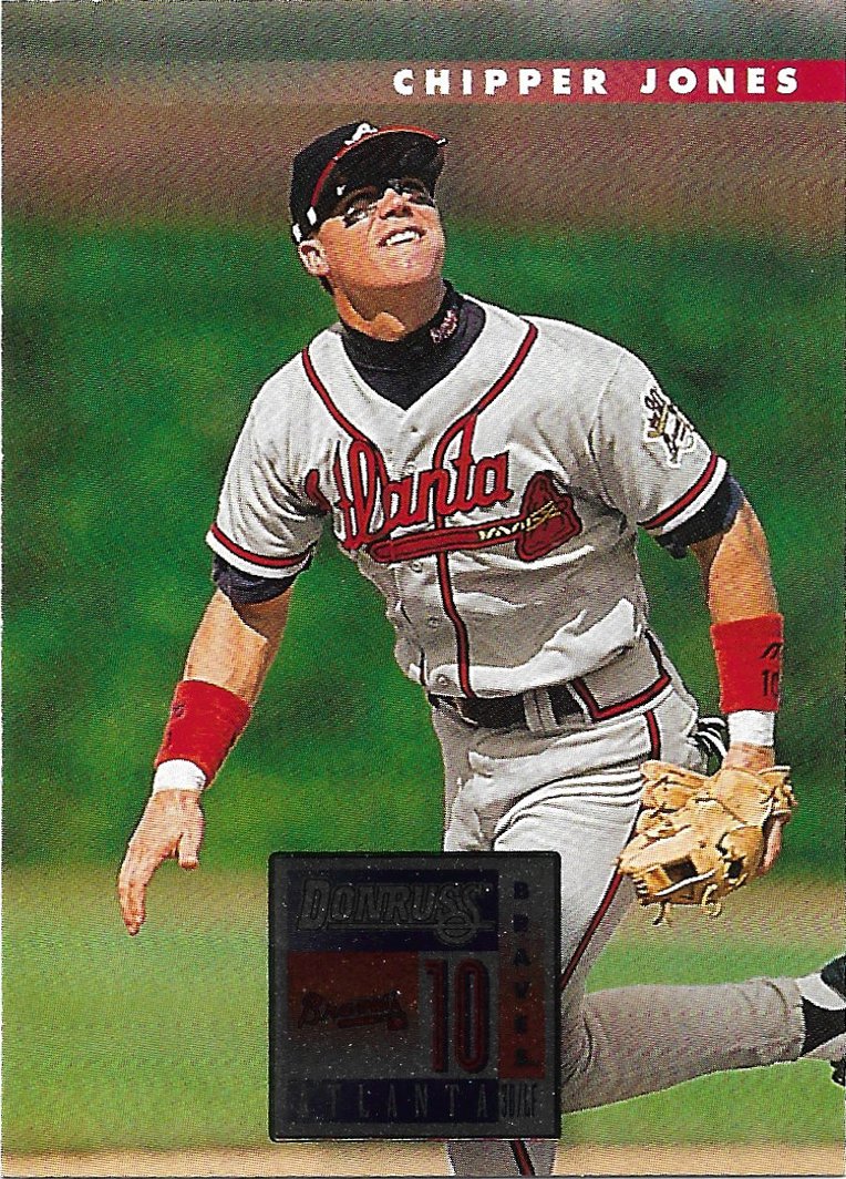  Chipper Jones baseball card (Atlanta Braves) 1996 Topps #177 All  Star Rookie Cup : Sports & Outdoors