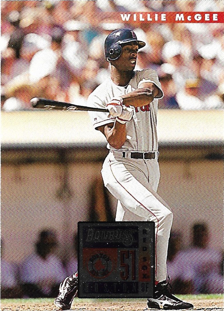 Willie McGee 1996 Donruss #521 Boston Red Sox Baseball Card