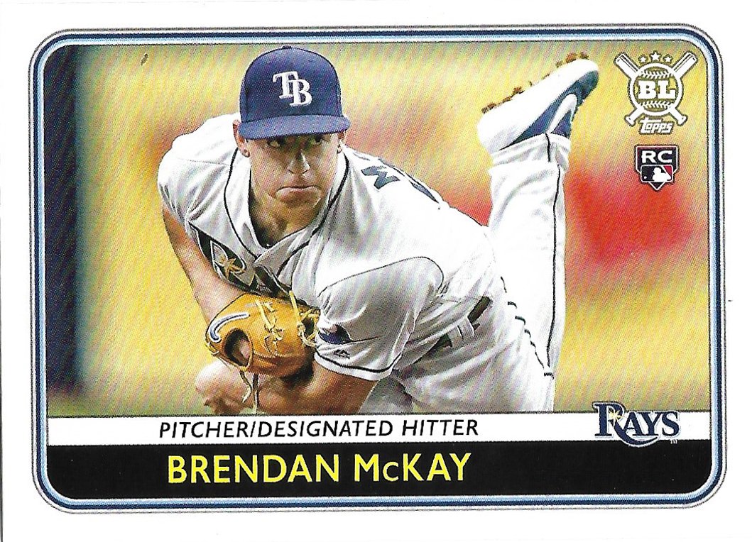Brendan McKay 2020 Topps Big League Rookie #122 Tampa Bay Rays Baseball Card