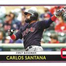 Carlos Santana 2020 Topps Big League #202 Cleveland Indians Baseball Card