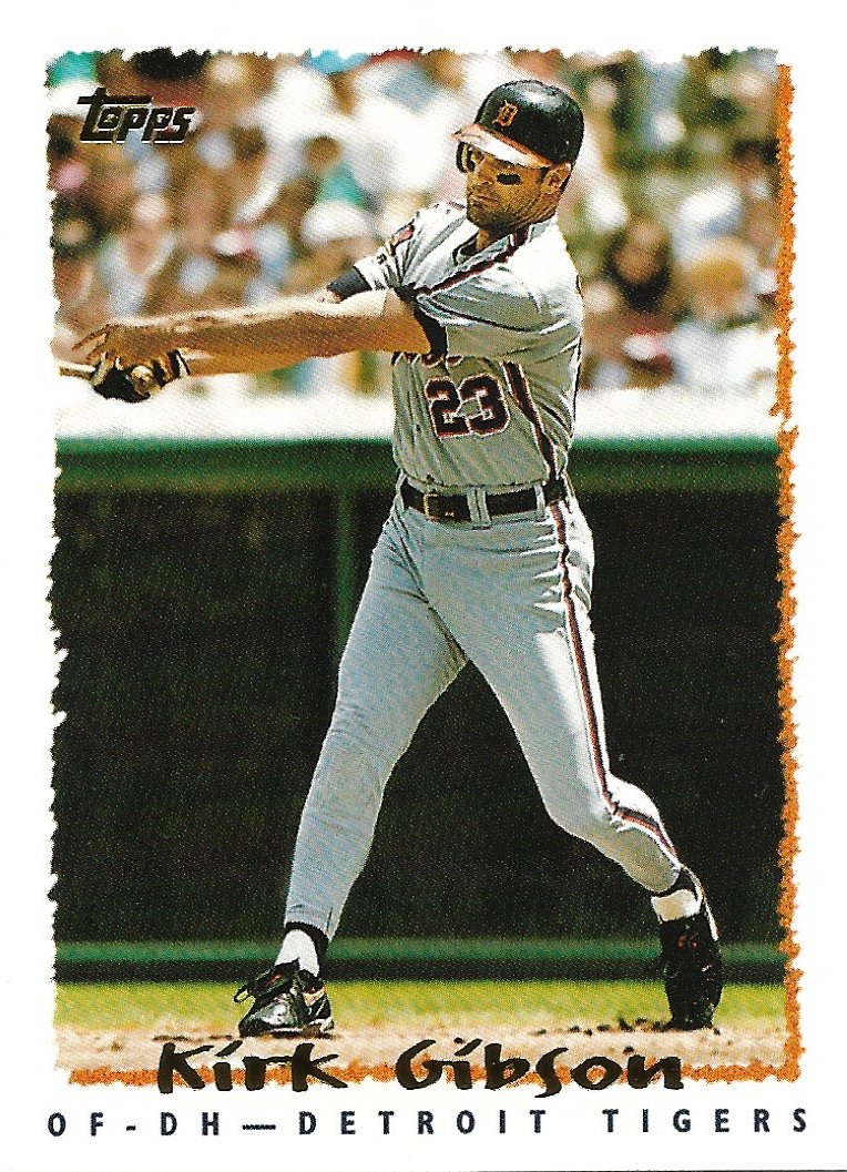 Kirk Gibson 1995 Topps 519 Detroit Tigers Baseball Card