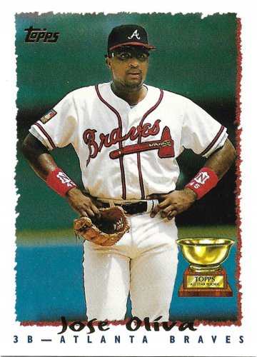 Jose Oliva 1995 Topps #451 Atlanta Braves Baseball Card