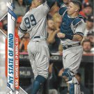Aaron Judge, Gary Sanchez 2020 Topps #591 New York Yankees Baseball Card Aaron Judge, Gary Sanchez 2020 Topps #591 New York Yankees Baseball Card