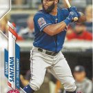 Danny Santana 2020 Topps #695 Texas Rangers Baseball Card
