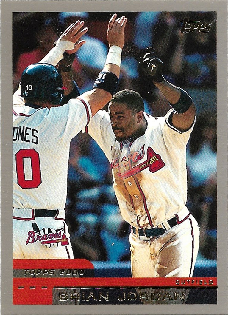 Brian Jordan 2000 Topps #72 Atlanta Braves Baseball Card