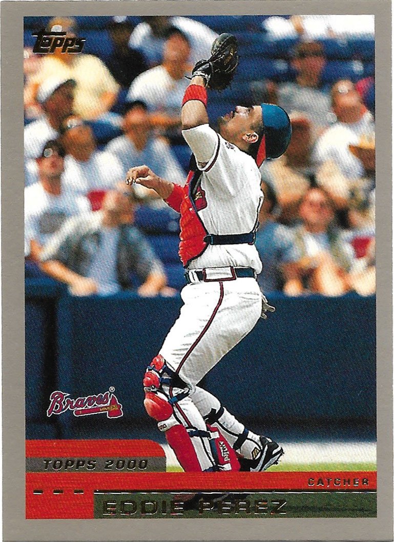 Eddie Perez 2000 Topps #374 Atlanta Braves Baseball Card