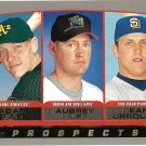 Adam Piatt, Aubrey Huff, Sean Burroughs 2000 Topps #441 Baseball Card
