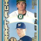 Barry Zito, Ben Sheets 2000 Topps Rookie #451 Oakland Athletics, Milwaukee Brewers Baseball Card