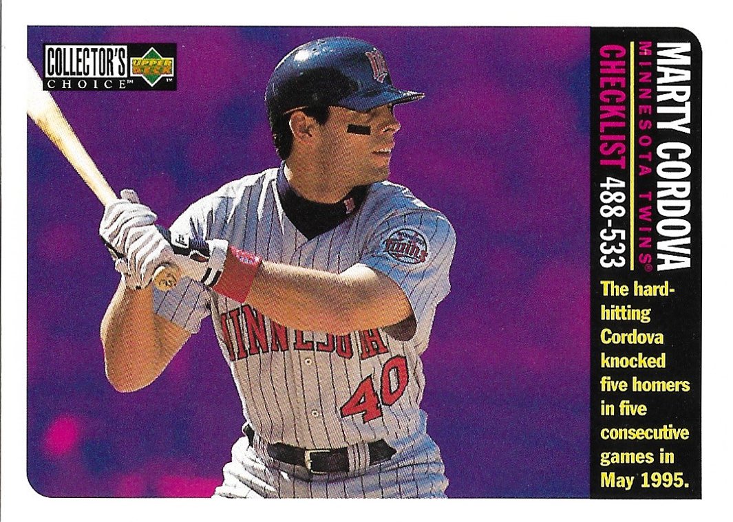 Marty Cordova 1996 Upper Deck Collector's Choice 755 Minnesota Twins