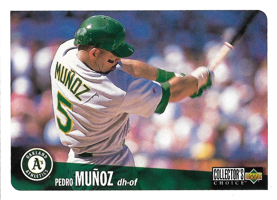 Pedro Munoz 1996 Upper Deck Collector's Choice #646 Oakland Athletics Baseball Card