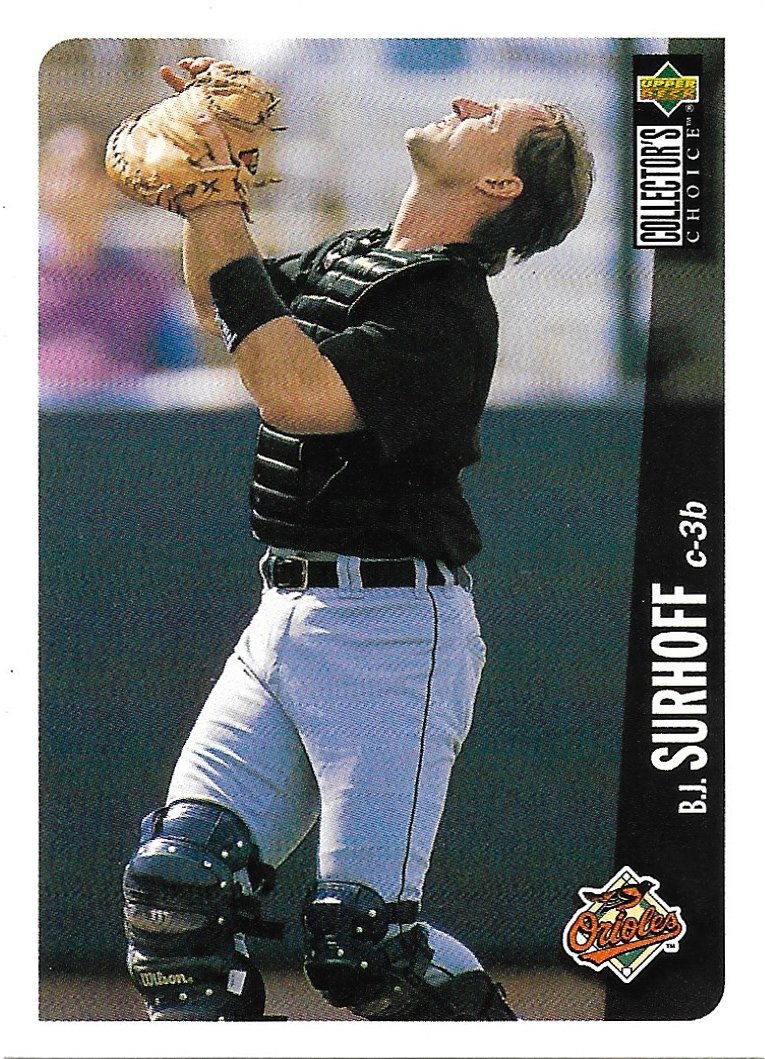 B.J. Surhoff 1996 Upper Deck Collector's Choice #469 Baltimore Orioles Baseball Card