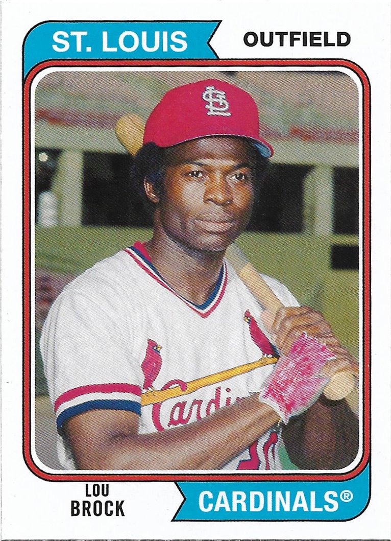 Lou Brock 2020 Topps Archives 173 St. Louis Cardinals Baseball Card