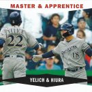 Christian Yelich, Keston Hiura 2020 Topps Archives 1960 Combo #CC-YH Milwaukee Brewers Baseball Card