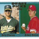 Eric Chavez, Adam Eaton 1997 Topps Rookie #479 Oakland Athletics, Phillies Baseball Card