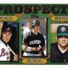 Wes Helms, Bill Mueller, Brad Seitzer 1997 Topps Rookie #490 Baseball Card