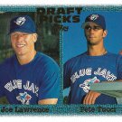 Joe Lawrence, Pete Tucci 1997 Topps #480 Toronto Blue Jays Baseball Card
