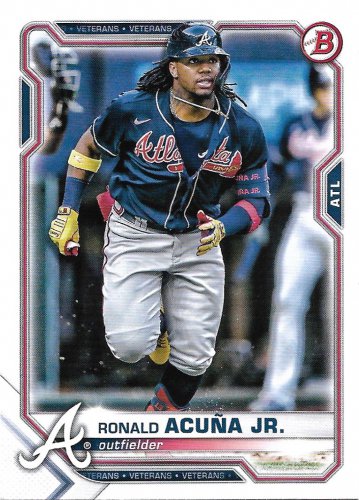 Ronald Acuna Jr. 2021 Bowman #62 Atlanta Braves Baseball Card