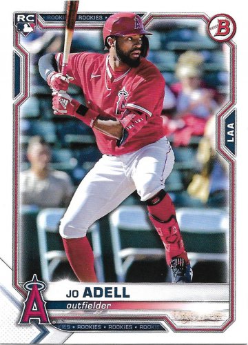 Jo Adell 2021 Bowman Rookie 10 Los Angeles Angels Baseball Card