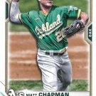 Matt Chapman 2021 Bowman #37 Oakland Athletics Baseball Card