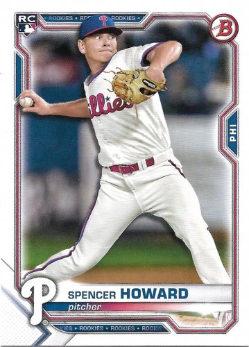 Spencer Howard 2021 Bowman Rookie #16 Philadelphia Phillies Baseball Card