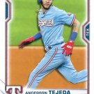 Anderson Tejeda 2021 Bowman Rookie #33 Texas Rangers Baseball Card Anderson Tejeda 2021 Bowman Rookie #33 Texas Rangers Baseball Card