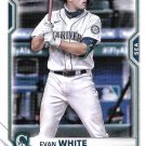Evan White 2021 Bowman Rookie #89 Seattle Mariners Baseball Card Evan White 2021 Bowman Rookie #89 Seattle Mariners Baseball Card