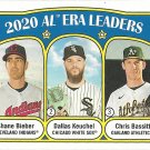 Shane Bieber, Dallas Keuchel, Chris Bassitt 2021 Topps Heritage #92 Baseball Card