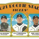 Beau Burrows, Kyle Funkhouser, Rony Garcia 2021 Topps Heritage Rookie #71 Tigers Baseball Card