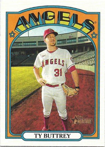 Ty Buttrey 2021 Topps Heritage #4 Los Angeles Angels Baseball Card