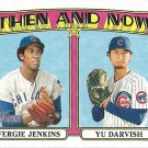Fergie Jenkins, Yu Darvish 2021 Topps Heritage Then & Now #TN-3 Chicago Cubs Baseball Card Fergie Jenkins, Yu Darvish 2021 Topps Heritage Then & Now #TN-3 Chicago Cubs Baseball Card