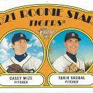 Casey Mize, Tarik Skubal 2021 Topps Heritage Rookie #253 Detroit Tigers Baseball Card
