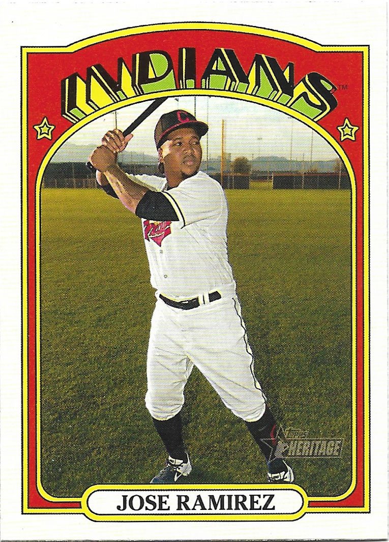  2021 Topps Heritage #298 Jose Ramirez Cleveland