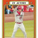 Mike Trout 2021 Topps Heritage #170 Los Angeles Angels Baseball Card Mike Trout 2021 Topps Heritage #170 Los Angeles Angels Baseball Card