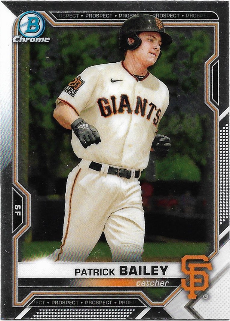 Patrick Bailey 2021 Bowman Chrome Prospects #BCP-108 San Francisco Giants Baseball Card