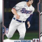 Justin Foscue 2021 Bowman Chrome Prospects #BCP-41 Texas Rangers Baseball Card