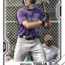 Michael Toglia 2021 Bowman Prospects #BP-137 Colorado Rockies Baseball Card