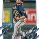 Corbin Burnes 2021 Topps #619 Milwaukee Brewers Baseball Card