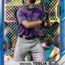 Michael Toglia 2021 Bowman Chrome Sapphire #BCP-137 Colorado Rockies Baseball Card
